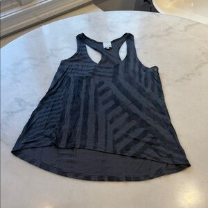 NWOT Ella Moss Charcoal Striped Tank Top